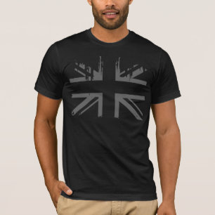 Union Jack (grunge silver UK flag) T-Shirt