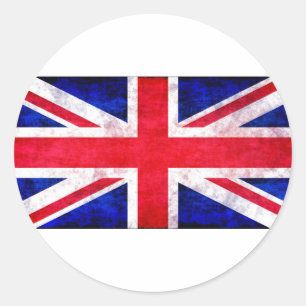 Union Jack grunge t-shirts and gifts Classic Round Sticker