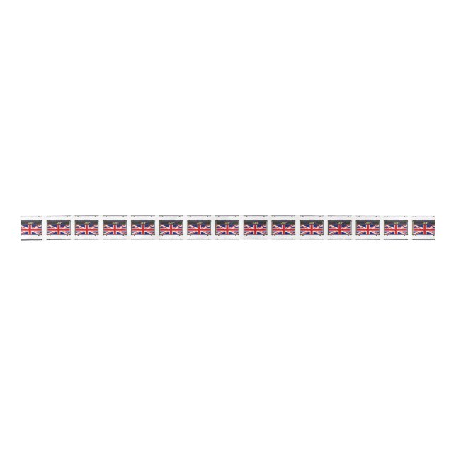 Union Jack Guitar Amplifier Satin Ribbon (Front)