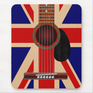 Union Jack Guitar Mouse Pad