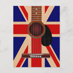 Union Jack Guitar Postcard