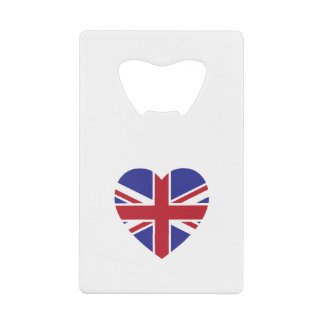 Union Jack Heart Credit Card Bottle Opener