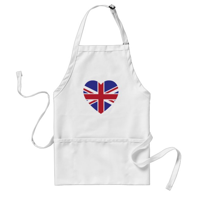 Union Jack Heart Kitchen Apron (Front)