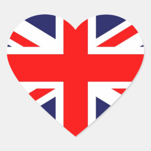 Union Jack Heart Sticker
