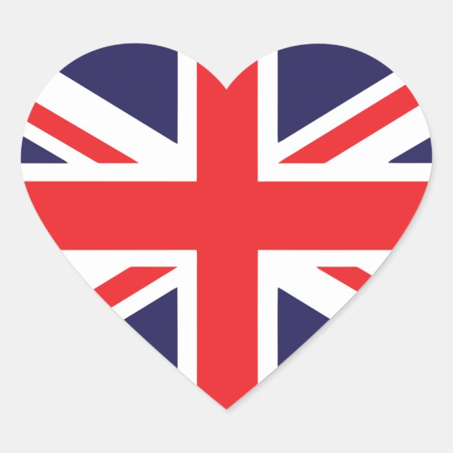 Union Jack Heart Sticker (Front)