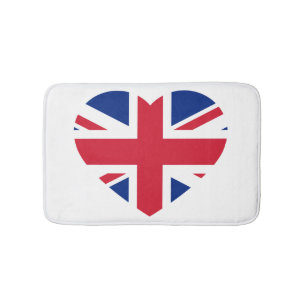 Union Jack Heartflag bmcn Bath Mat