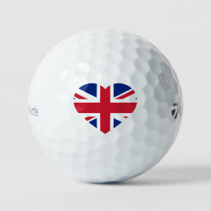 Union Jack Heartflag tmtp5 gbcnt Golf Balls