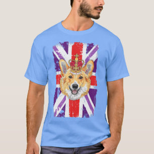 Union Jack Idea Kids & Corgi Lover For Platinum Ju T-Shirt