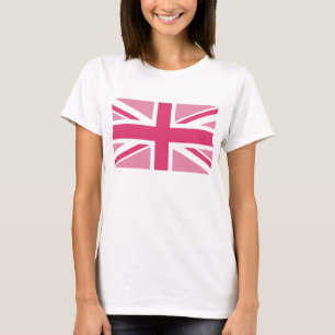 Union Jack ~ In Girly Pinks T-Shirt