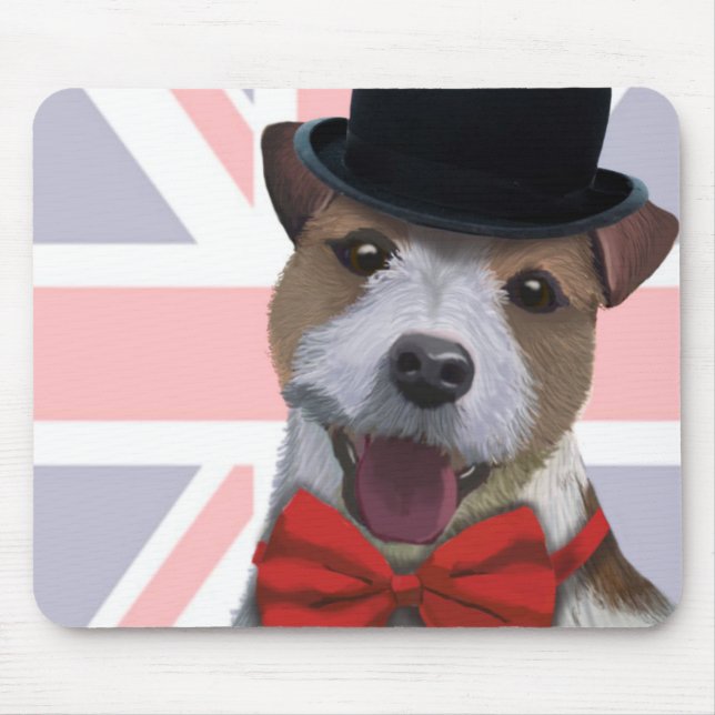 Union Jack Jack Russell Mouse Pad (Front)