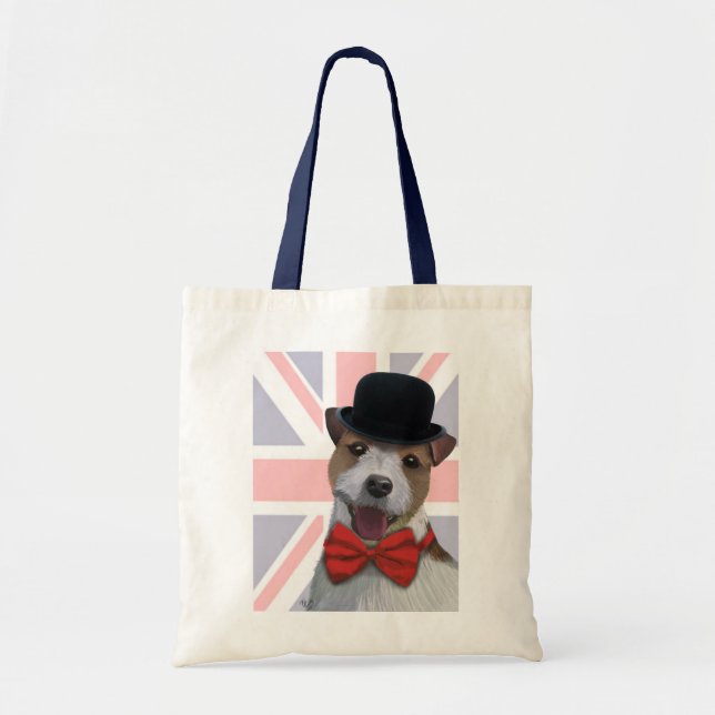 Union Jack Jack Russell Tote Bag (Front)