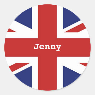 Union Jack, Jenny Classic Round Sticker