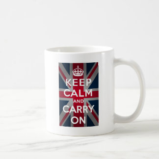 Union Jack Keep Calm And Carry On Coffee Mug