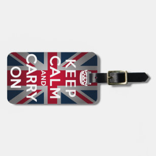 Union Jack Keep Calm And Carry On Luggage Tag