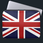 Union Jack Laptop Sleeve<br><div class="desc">A patriotic red,  white and blue Union Jack British FLAG design sleeve. Flag of Great Britain United Kingdom</div>