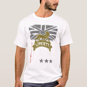 Union Jack Lion Liberty Freedom British Patriot Ve T-Shirt