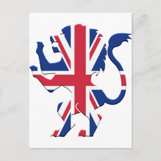 Union Jack Lion Rampant Postcard