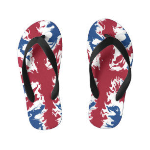 Union Jack Liquid Art  Kid's Jandals