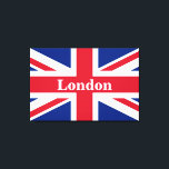 Union Jack London ~ British Flag Canvas Print<br><div class="desc">Flag of the United Kingdom of Great Britain and Northern Ireland with London text. Leave as is, customise text, or make blank.</div>
