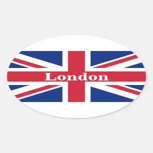Union Jack London ~ British Flag Oval Sticker