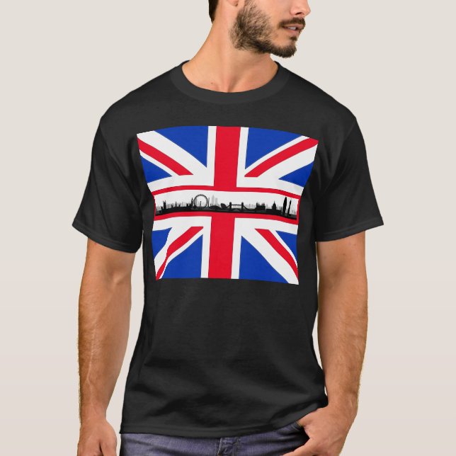 Union Jack London Skyline T-Shirt (Front)