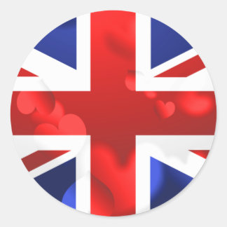 Union Jack Love Classic Round Sticker