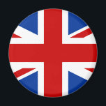 Union Jack Magnet<br><div class="desc">The Union Jack or Union Flag, is the national flag of the United Kingdom. The Union Jack flag also has an official or semi-official status in some other Commonwealth realms; for example, the Union Jack is, by parliamentary resolution, an official flag in Canada and known there as the Royal Union...</div>