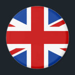 Union Jack Magnet<br><div class="desc">The Union Jack or Union Flag, is the national flag of the United Kingdom. The Union Jack flag also has an official or semi-official status in some other Commonwealth realms; for example, the Union Jack is, by parliamentary resolution, an official flag in Canada and known there as the Royal Union...</div>