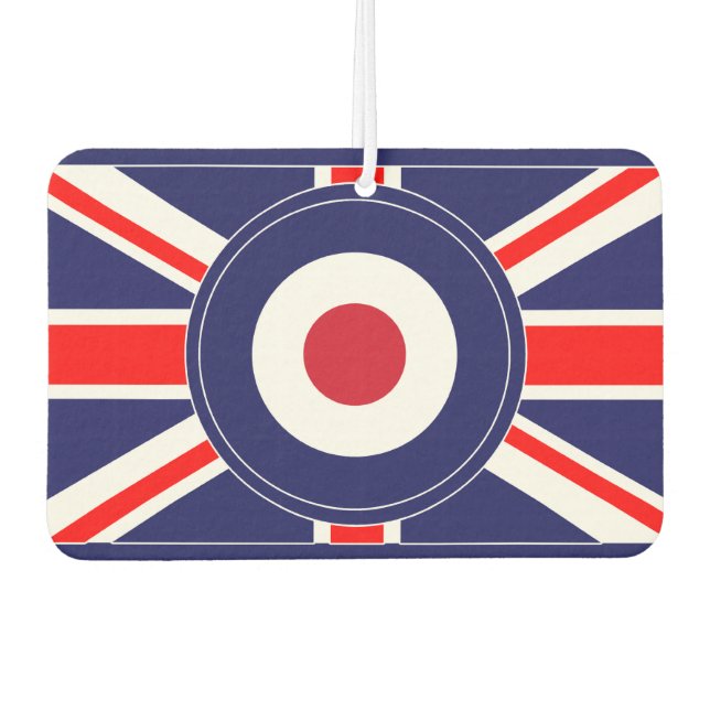 Union Jack Mods England Target Car Air Freshener (Front)