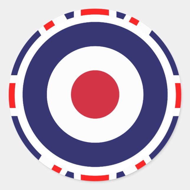 Union Jack Mods England Target Classic Round Sticker (Front)