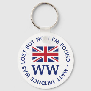 UNION JACK Monogram Key Ring