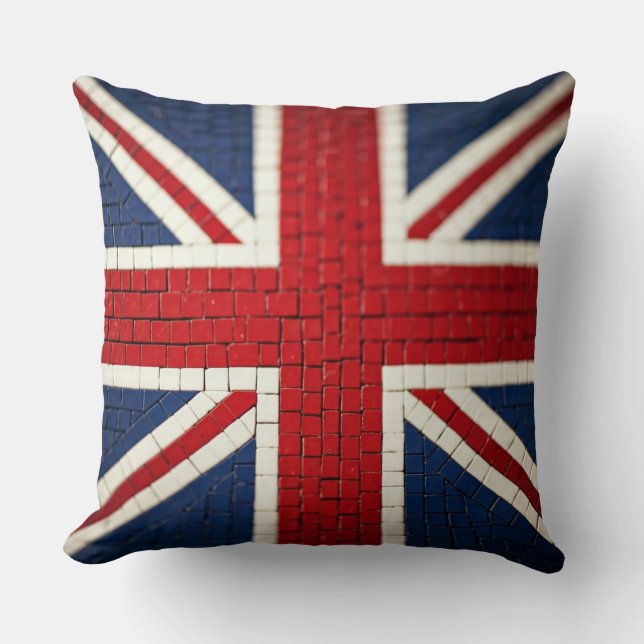 Union Jack Mosaic Pattern Cushion (Front)