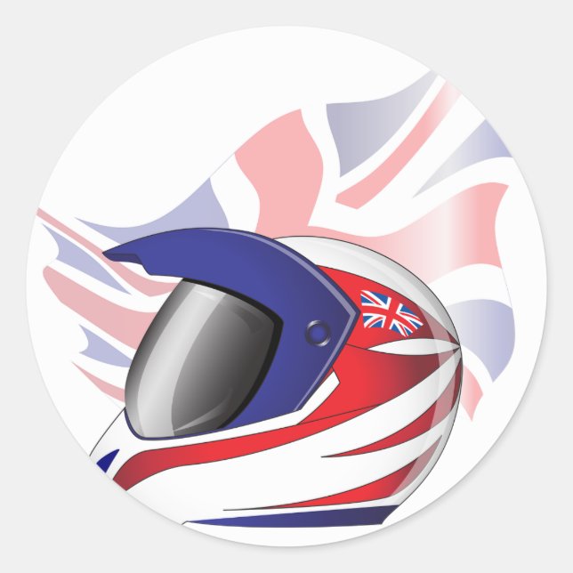 Union Jack Motorcycle Helmet Stickers (Front)