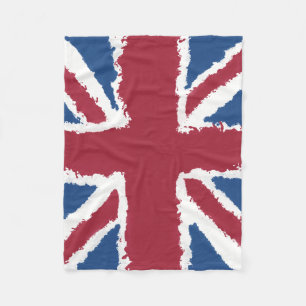 Union Jack Painted Artwork by Heva Weva Fleece Blanket