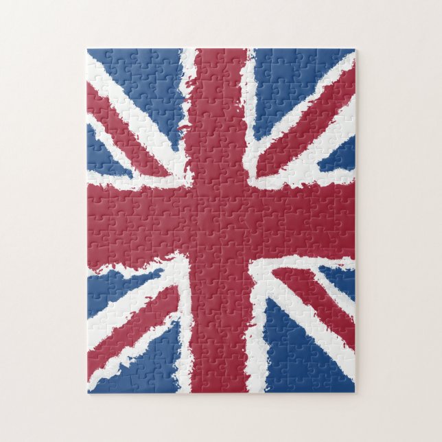 Union Jack Painted Artwork by Heva Weva  Jigsaw Puzzle (Vertical)