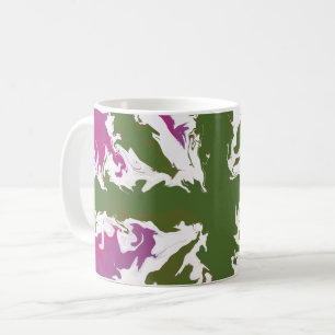 Union Jack Painted UK Art Pink and Green Art Home Coffee Mug