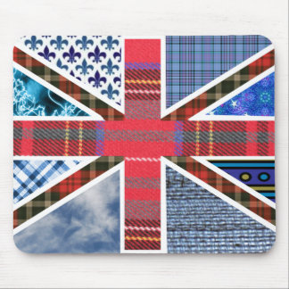 Union Jack Patchwork Pattern Mouse Pad