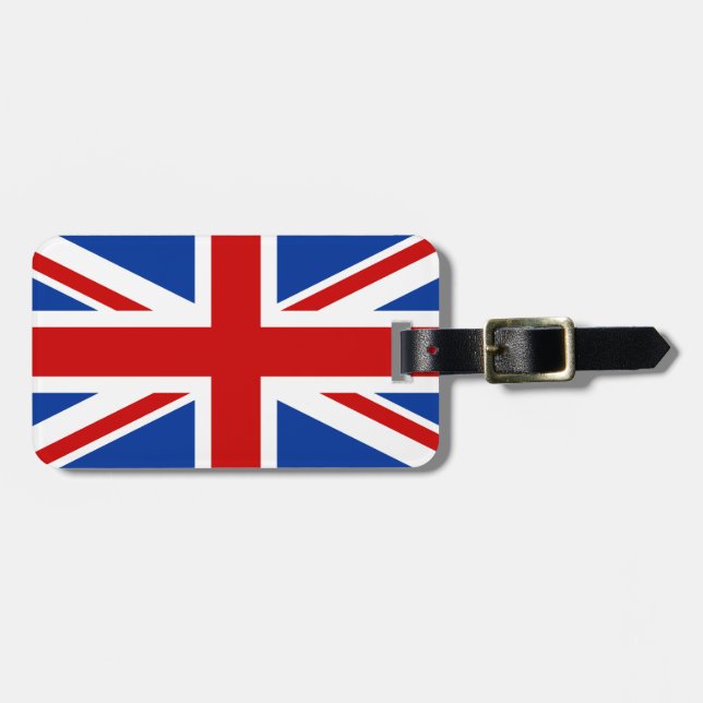 Union Jack Personalised Luggage Tag (Front Horizontal)