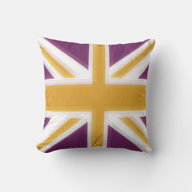 Union Jack Purple Cushion (Front)