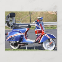 Union Jack Scooter Postcard