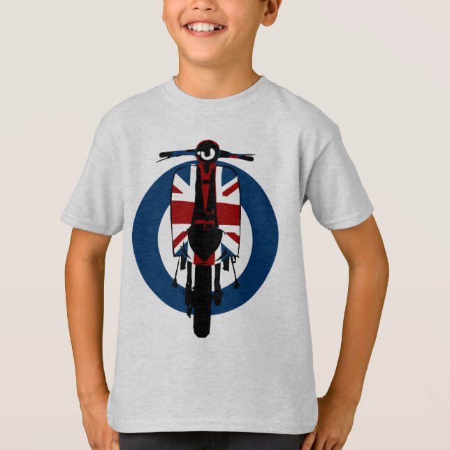 Union jack sixties scooter art 2 T-Shirt (Front)