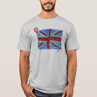 union jack skull pin t T-Shirt