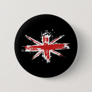 Union Jack Splatter Button