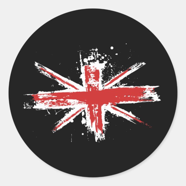 Union Jack Splatter Sticker (Front)