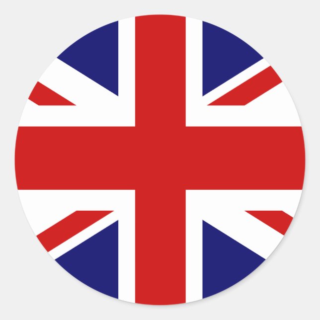 Union jack stickers | round (Front)
