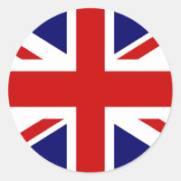 Union jack stickers | round