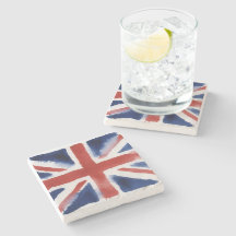 Union jack stone coaster