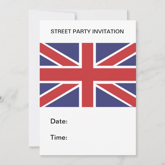 Union Jack Street Party Invitation (Front)
