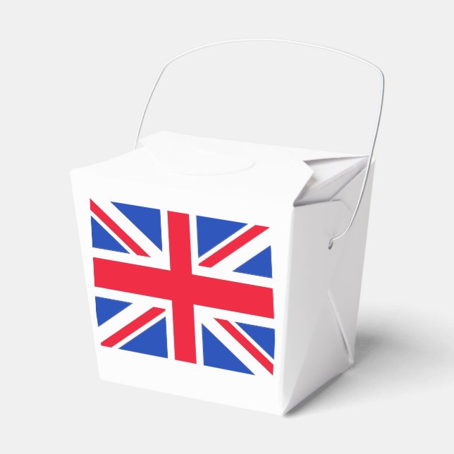 Union Jack Takeaway Favor Box (Front Side)