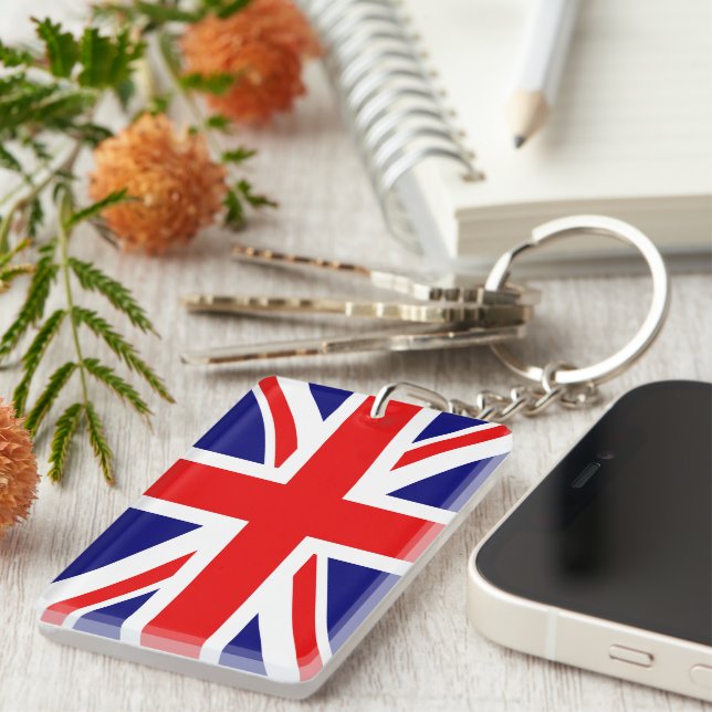 Union Jack - The British Flag Key Ring (Front Right)